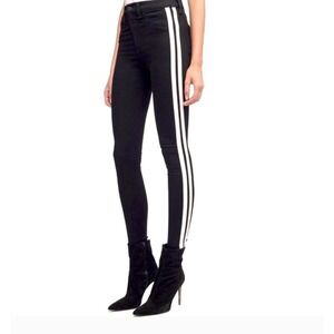 Rag & Bone Black and White Stripe Mito Skinny Jeans – Size 26